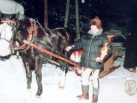 Dolina Chochołowska - w mroźną zimową noc na kulig należy bardzo ciepło się ubrać, górale o tym pamiętają